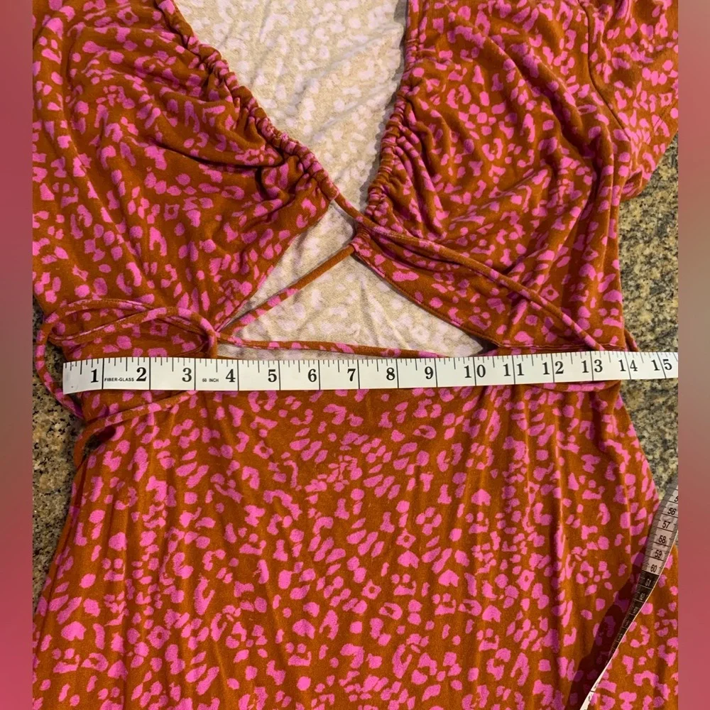 Free People Marsaille Mini Dress in Rust combo size XL - Picture 9 of 10